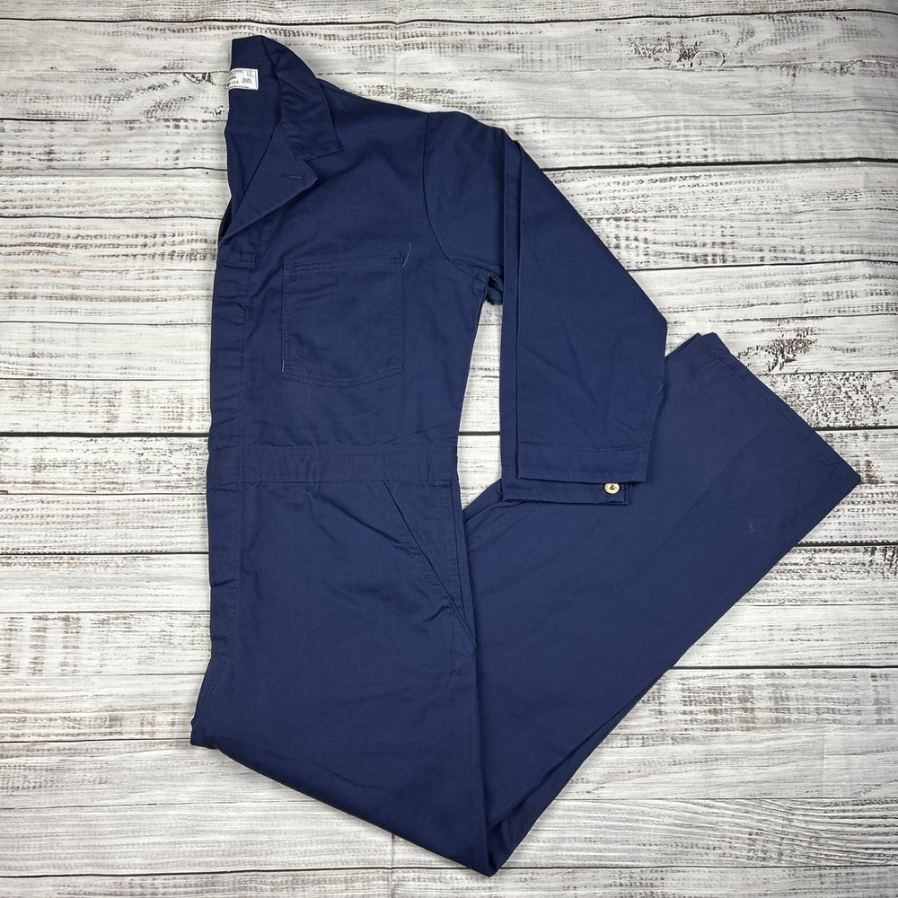 VTG Universal Overall Chicago Stone Cutter Coveralls Herringbone Sz 50 Blue USA